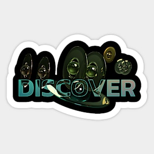 Discover, Explorer, and Adventurer | UAP | UFO | Flying Saucer Sticker